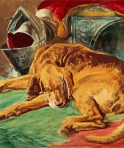 Sleepy bloodhound dog Diamond Paints