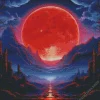 blood moon art Diamond Paints