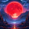 blood moon art Diamond Paints