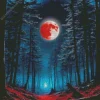 blood moon forest Diamond With Numbers