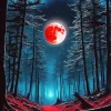 blood moon forest Diamond With Numbers