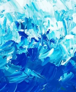 blue abstract Diamond With Numbers
