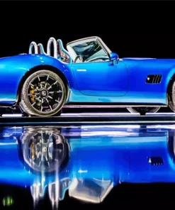 blue ac cobra car (2) Diamond With Numbers