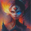 fire and ice lady Diamond Paintings
