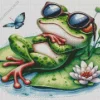 frog with butterfly Diamond Paintings
