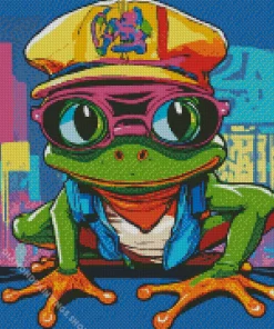 funky frog Diamond Paintings