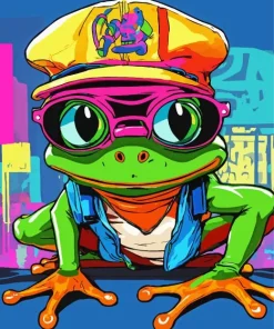 funky frog Diamond Paintings