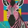 funky zebra art Diamond Paintings