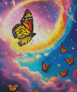 galaxy butterflies Diamond Paintings