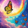 galaxy butterflies Diamond Paintings