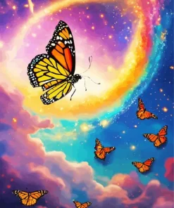 galaxy butterflies Diamond Paintings
