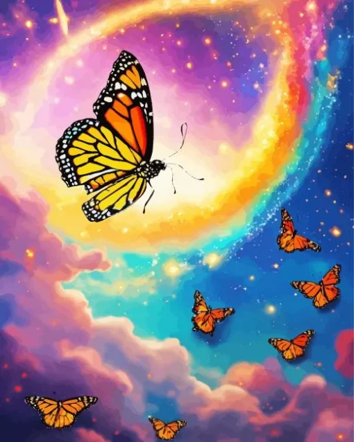 galaxy butterflies Diamond Paintings