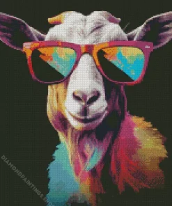 goat with sunglasses Diamond Paints