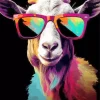 goat with sunglasses Diamond Paints