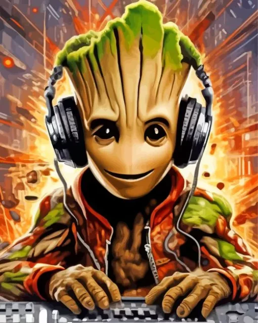 groot dj Diamond Paintings