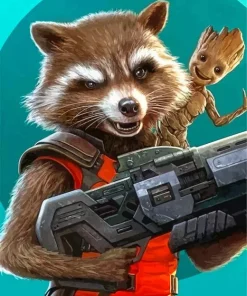 groot rocket racoon fortnite Diamond Paintings