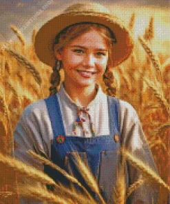 happy farm girl Diamond Paintings