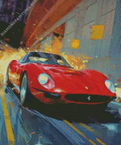 old ferrari art Diamond Paintings
