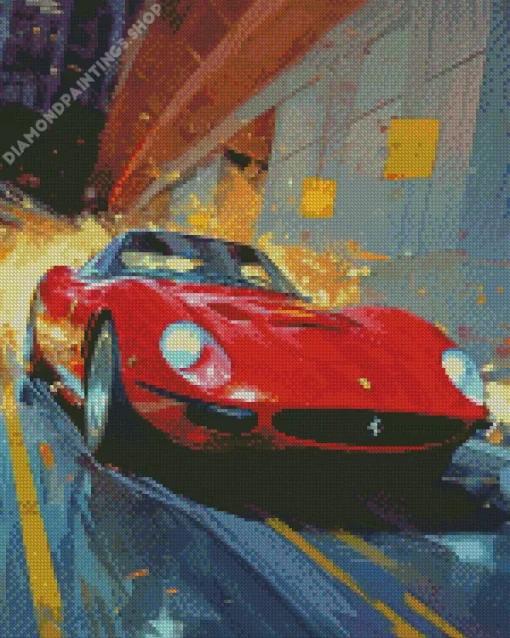 old ferrari art Diamond Paintings