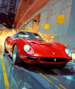 old ferrari art Diamond Paintings