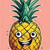 pineapple art illustration Diamond Paintings