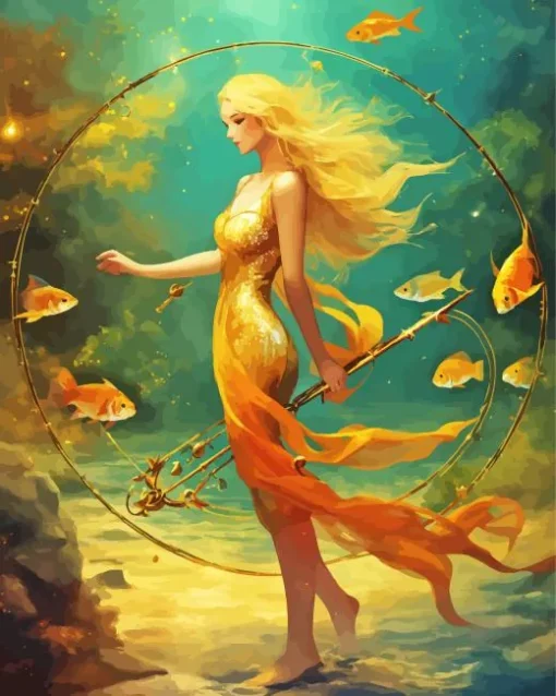 pisces girl Diamond Paintings