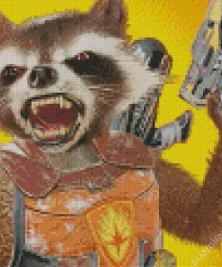 rocket raccoon Diamond Paints