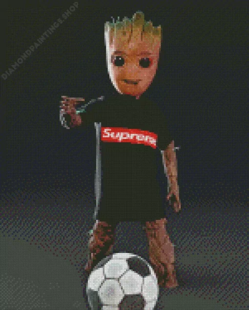 supreme groot soccer Diamond Paintings