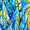Abstract Blue Yellow Art Diamond Painting