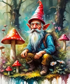 Aesthetic Elf Gnome Art Diamond Painting
