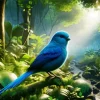 Blue Canary Bird Diamond Painting