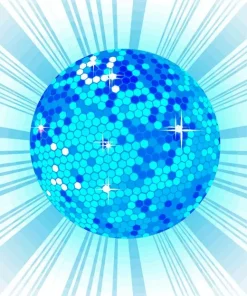 Blue Disco Ball Diamond Painting