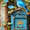 Blue Finch Bird Diamond Painting