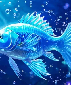 Blue Fish Diamond Painting