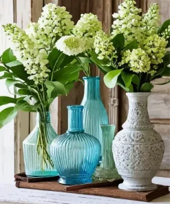 Blue Glass Vases Diamond Painting