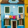 Blue House Burano Diamond Painting