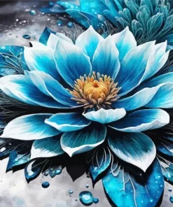 Blue Lotus Diamond Painting
