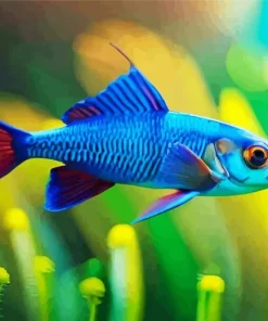 Blue Fish Under Water Diamond Painting