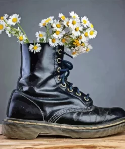 Boot With Daisies Diamond Painting