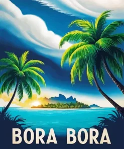 Bora Bora Tropical Island Diamond Painting