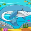 Easy Blue Whale Diamond Painting
