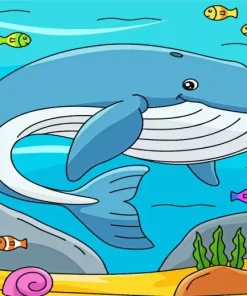 Easy Blue Whale Diamond Painting