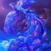 Fantasy Blue Firebird Diamond Painting