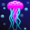 Neon Blue And Pink Jellyfish Diamond Painting