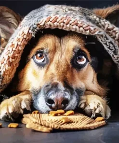 Aesthetic Dog Covered Diamond Painting