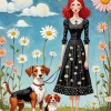 Aesthetic Dog Folk Art Diamond Painting
