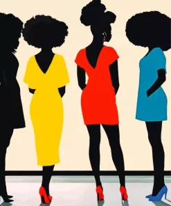 Afro Women With High Heels Diamond Painting