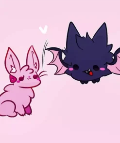 Bat And Bunny Diamond Painting