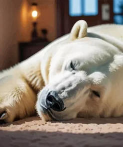 Bear Sleeping Diamond Painting