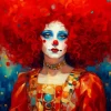 Beautiful Female Clown Diamond Painting